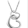 Soulmate Heart Pendants Women 925 silver necklace Wholesale Top quality Woman Accessories Chain Necklaces