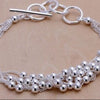 925 sterling silver silver beads toggle bracelet for women - 925 sterling silver silver beads toggle bracelet for women